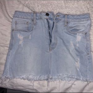 Light Wash Mini Skirt